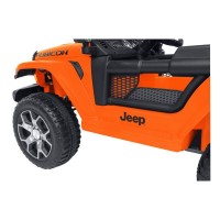 Auto Elettrica BT Li-Ion Jeep Wrangler Rubicon Arancio 12,6V con Radiocomando