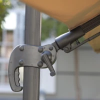 Immagine di Ombrellone Pallanza da Giardino 3×3 m in Alluminio, Inclinabile e Ruotabile, con Palo Laterale