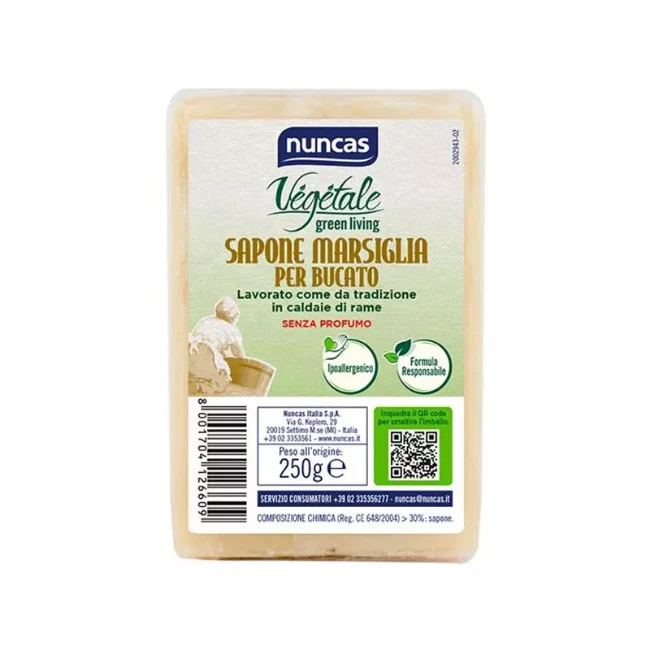 Immagine di Nuncas Vegetale Sapone di Marsiglia per Bucato 250gr