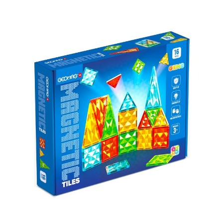 Geomag Magnetic Tiles Gems 16 Pezzi
