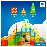 Geomag Magnetic Tiles Gems 16 Pezzi