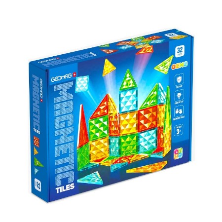 Geomag Magnetic Tiles Gems 32 Pezzi