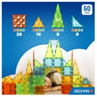 Geomag Magnetic Tiles Gems 60 Pezzi