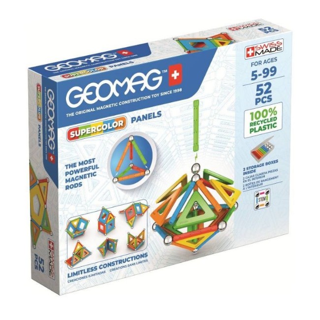 Geomag Supercolor Panels Recycled 52 Pezzi