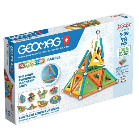 Geomag Supercolor Panels Recycled 78 Pezzi 