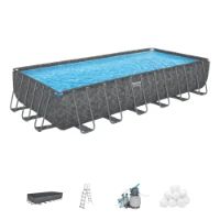 Immagine di Bestway Piscina Rettangolare APX 365 - 561KG - 732x366x132cm con Filtro a Sabbia