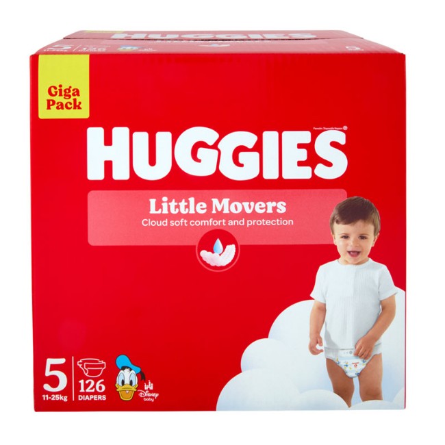 Immagine di Huggies Pannolini Little Movers 5 Giga Pack - 126 pz