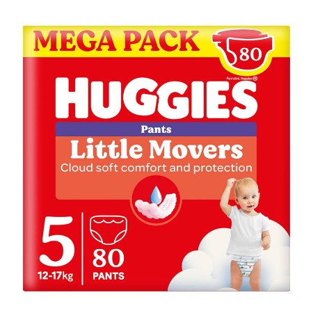 Immagine di Huggies Mutandino Little Movers 5 Mega Pack 11-25kg - 80 pz