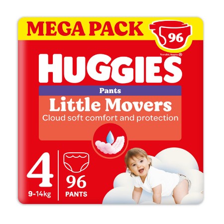 Immagine di Huggies Mutandina Little Movers 4 Mega Pack 9-14kg - 96 pz