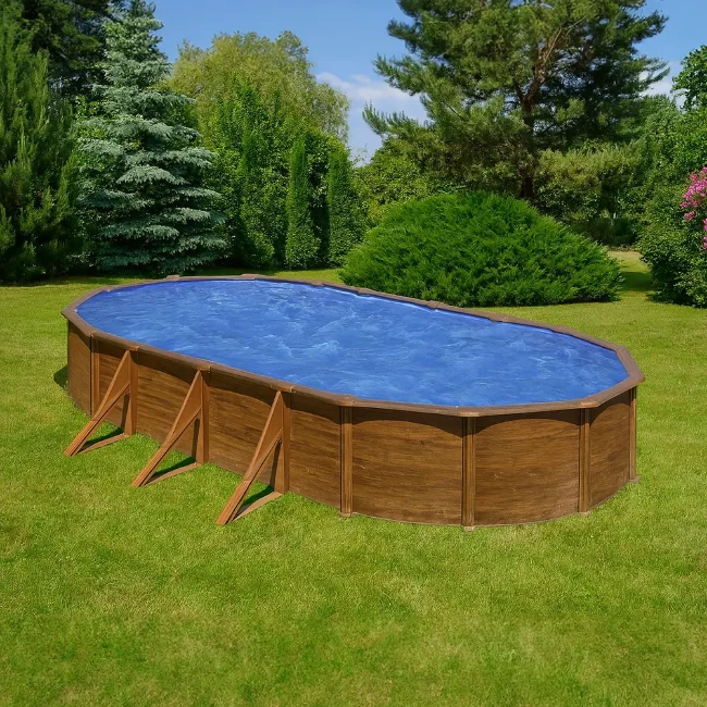 Immagine di Piscina Ovale Pacific KIT730W - 730x375x120cm con Filtro a Sabbia
