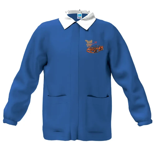 Paniate Siggi Casacca Scuola Bambino Blu con Zip Supercar