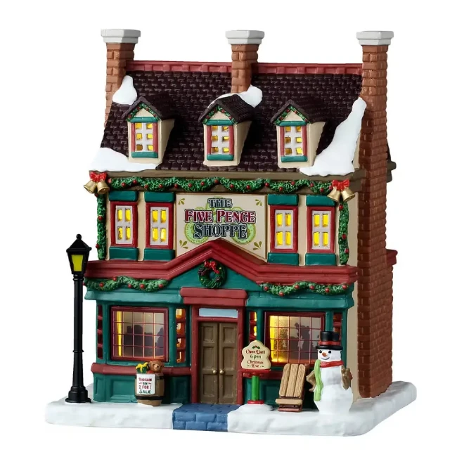Immagine di Lemax 55344 The Five Pence Shoppe Edificio Illuminato con Alimentaroe
