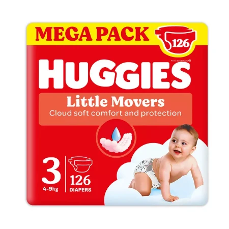 Immagine di Huggies Pannolini Little Movers 3 Mega Pack 4-9kg - 126 pz