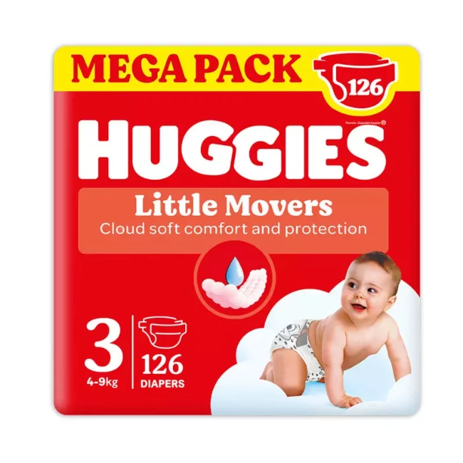 Immagine di Huggies Pannolini Little Movers 3 Mega Pack 4-9kg - 126 pz