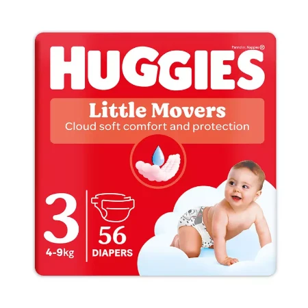 Immagine di Huggies Pannolini Little Movers 3 Pacco Doppio - 56 pezzi