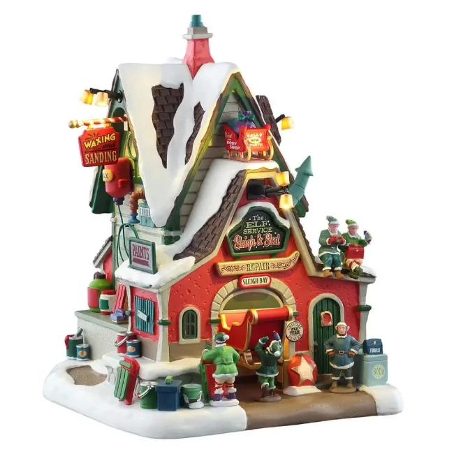 Immagine di Lemax 55315 The Elf Service Sleigh & Sled Repair