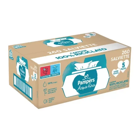 Immagine di Pampers Salviette Delicate Acqua Pura - Pacco Scorta da 260 Salviette