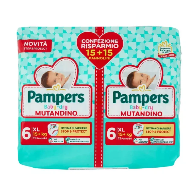 Immagine di Pampers Baby Dry Mutandino 6 XL Pacco Doppio - 30pz