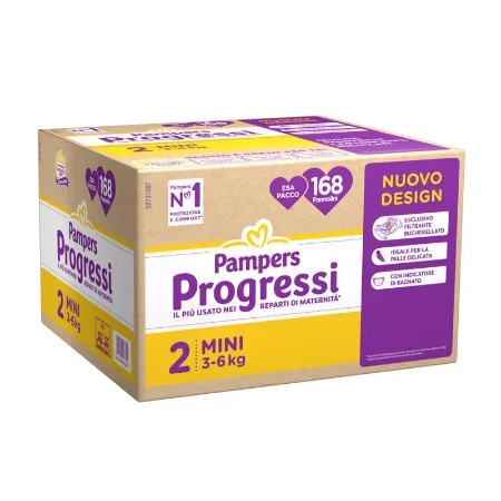 Immagine di Pampers Progressi Pannolini Mini 2 Esapack 3-6 kg - 168 pz