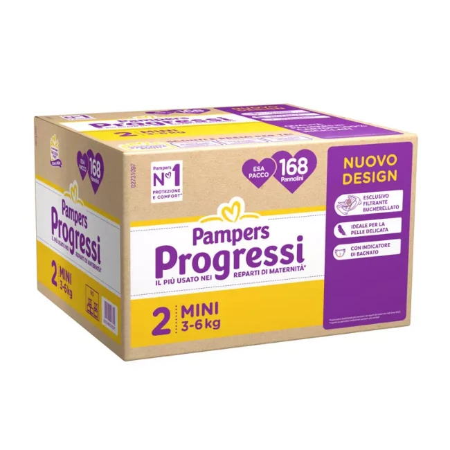 Immagine di Pampers Progressi Pannolini Mini 2 Esapack 3-6 kg - 168 pz