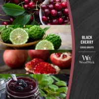 Immagine di Woodwick Candela Grande con Stoppino Scoppiettante Black Cherry 130 Ore
