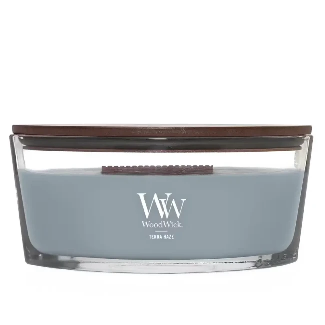 Candela WoodWick Profumata Fraser Fir - Stoppino Scoppiettante Come Camino