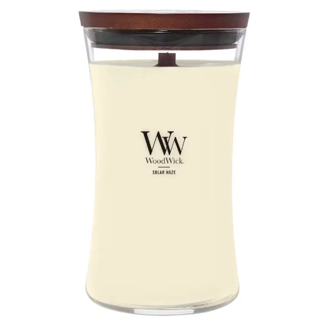 Immagine di Woodwick Candela Grande con Stoppino Scoppiettante Solar Haze 130 Ore