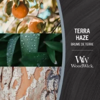 Immagine di Woodwick Candela Grande con Stoppino Scoppiettante Terra Haze 130 Ore