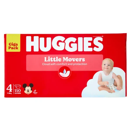 Immagine di Huggies Pannolini Little Movers 4 Giga Pack 7-18kg - 150 pz 