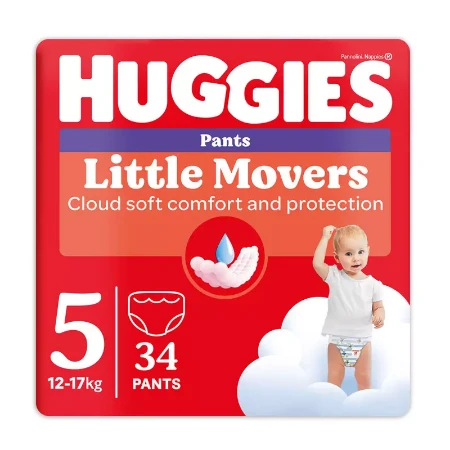 Immagine di Huggies Mutandina Little Movers Taglia 5 12-17 kg - 34 pz