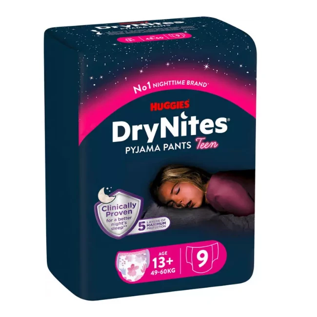 Immagine di Huggies Mutandina DryNites Girl 13y+ 49-60kg - 9 pz