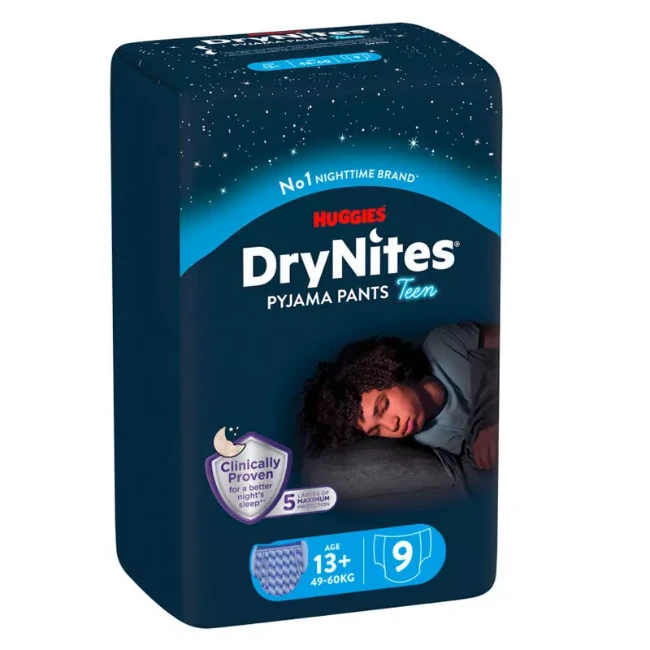 Immagine di Huggies Mutandina DryNites Boy 13y+ 49-60kg - 9 pz