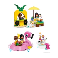 Lego Friends Pool Party con unicorno e fenicottero 42658