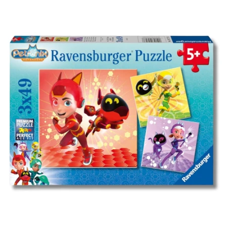 Ravensburger Puzzles Petronix Defenders - Confezioni da 3 Puzzle da 49 Pezzi 