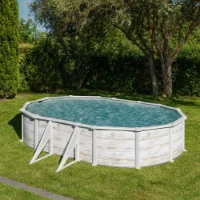 Immagine di Piscina Ovale Finlandia KIT610N - 610x375x120cm con Filtro a Sabbia