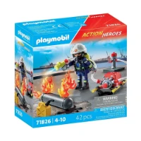Playmobil City Action Pompiere con pompa d'acqua 71826