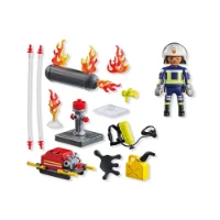 Playmobil City Action Pompiere con pompa d'acqua 71826