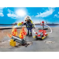 Playmobil City Action Pompiere con pompa d'acqua 71826
