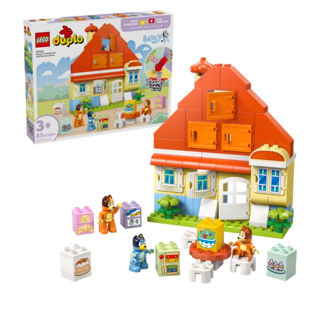 LEGO DUPLO Casa della Famiglia di Bluey con Gioco di Memoria 10459