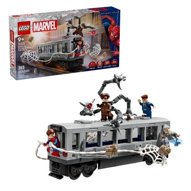 Lego Marvel Super Spider-Man Contro Doc Ock: Duello sul Treno Heroes 76321