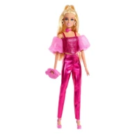 Barbie Fashionista Deluxe Metallic Bionda con Vestito Rosa 