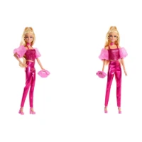 Barbie Fashionista Deluxe Metallic Bionda con Vestito Rosa 