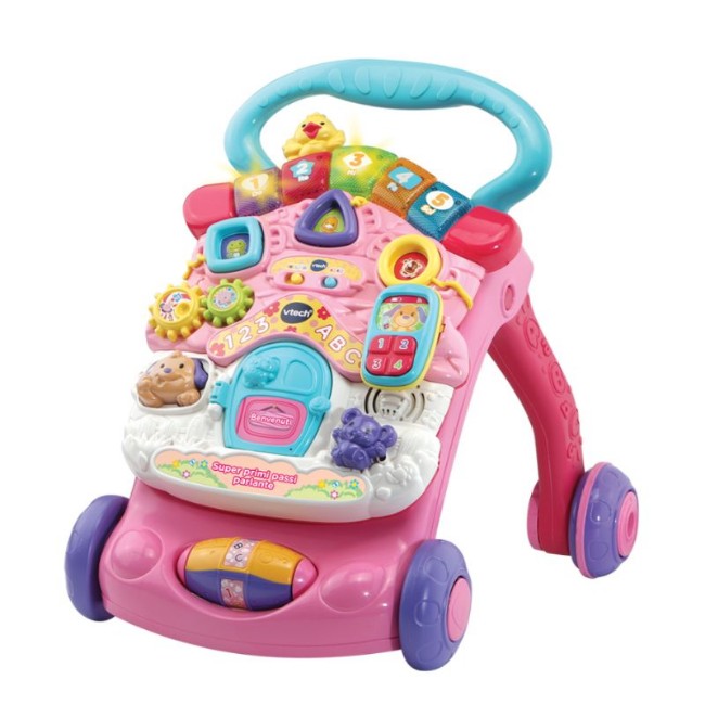 VTech Baby Super Primi Passi Parlante 2in1 Rosa