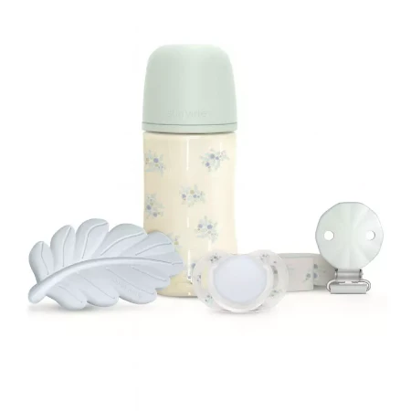 Immagine di Suavinex Poetry Set Regalo Neonato 0-6 Mesi con Biberon, Massaggiagengive, Ciuccio e Portasucchietto 