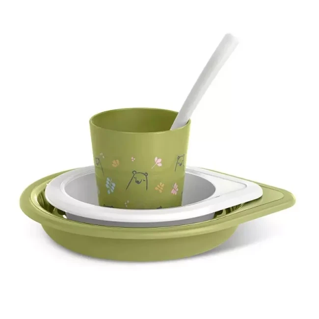 Immagine di Suavinex  My Family Set Svezzamento con Ciotola, Scodella, Tazza e Cucchiaio con Manico Lungo