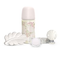 Immagine di Suavinex Poetry Set Regalo Neonato 0-6 Mesi con Biberon, Massaggiagengive, Ciuccio e Portasucchietto 