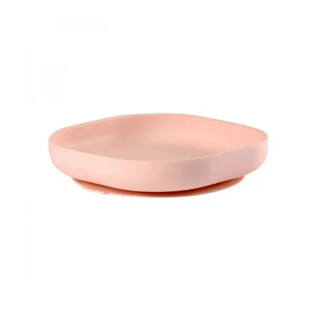 Immagine di Béaba Piatto Piano in Silicone con Ventosa - Rosa