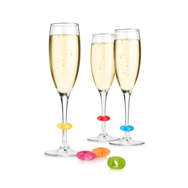 Immagine di Tescoma Uno Vino Anello Segna Calice – Set 12 Pezzi in Silicone