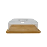 Immagine di Vassoio in Bamboo con Coperchio in Plastica