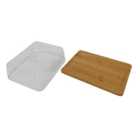 Immagine di Vassoio in Bamboo con Coperchio in Plastica